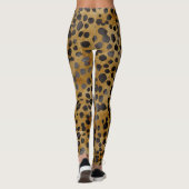 Rusto waterverf luipaard gespikkelde print leggings (Achterkant)