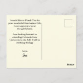 Rustoce Afstudeerfoto Aankondiging & Bedankt Briefkaart (Achterkant)