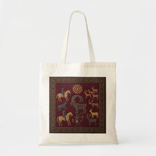 Rustoce Centraal-Aziatische erfgoed herbruikbare t Tote Bag (Voorkant)