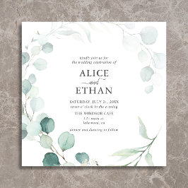 Rustoce Eucalyptus Script Zomer Huwelijk Kaart