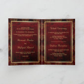 Rustoce Goud Donkerrood Damast Moslim Bruiloft (Binnen)