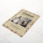 Rustoce Rococo Afstudeerfoto Collage Afstuderen Folie Uitnodiging (Gedraaid)