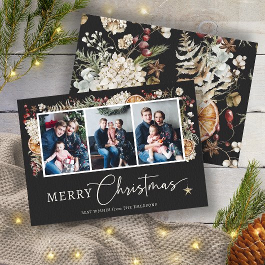 Rustoecologische Kerst Foto Kaart