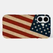 Rustoek Amerikaanse Vlag Houtstructuur Patriottisc Case-Mate iPhone Case (Achterkant (horizontaal))