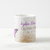 Rustoek Antiek Paars Goud Vlinder Koffiemok (Center)