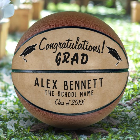 Rustoek Beige Gefeliciteerd Afgestudeerde Afstuder Basketbal