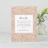 Rustoek Boho Baby Shower Dankkaartjes Kaart (Staand voorkant)