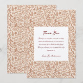 Rustoek Boho Baby Shower Dankkaartjes Kaart (Voorkant / Achterkant)