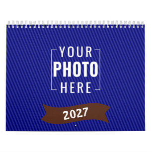 Rustoek crèmekleurig geruit familiefoto kalender