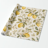 Rustoek Patroon Citrus Verpakpapier Cadeaupapier (Uitgerold)