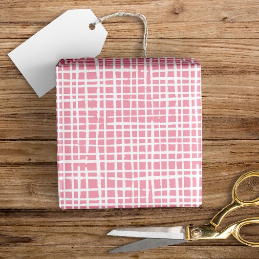Rustoek Weefpatroon Modern Mooie Roze Cadeaupapier