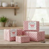 Rustoekig varkensjerky-etiket met silhouet van een bedankjes labels