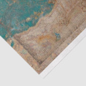 Rustoekige textuur Blauwe bloemendecoupage meubele Tissuepapier (Detail)
