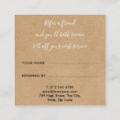 Rustoest Eenvoudig Onderschrift Schrift Aanbevelingskaartje (Achterkant)