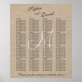 Rustoest Linnen Canvas Trouw Monogram Stoelenindel Poster