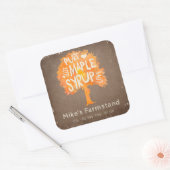 Rustoïde Herfst Esdoornsiroop Fles Sjabloon Etiket (Envelop)