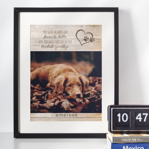 Rustoïde huisdierhond-herdenkingsfoto poster