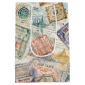 Rustoïde Paspoortstempel Reispatroon (7) Medium Cadeauzakje (Achterkant)