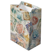 Rustoïde Paspoortstempel Reispatroon (7) Medium Cadeauzakje (Achterkant Gekanteld)
