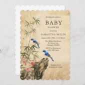 Rustoïde Thema Babyshower Sjabloon Kaart (Voorkant / Achterkant)