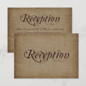 Rustoïde Vintage Papieren Trouwontvangstkaarten Informatiekaartje (Voorkant / Achterkant)