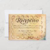 Rustoïde Vintage Papieren Trouwontvangstkaarten Kaart (Achterkant)