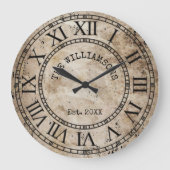 Rustoieke Antieke Familienaam Romeins Cijfer Grote Klok (Voorkant)