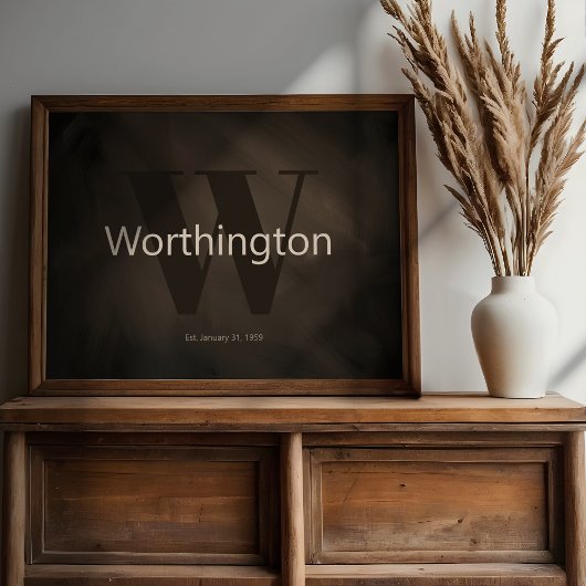 Rustoieke Naam van het Gezin Boerderij Huis Decora Poster