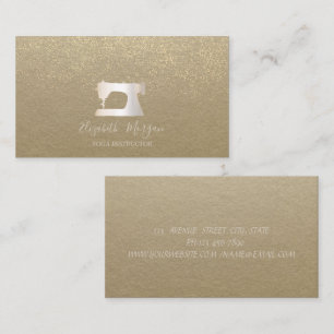 Rustoig Kraft Confetti Gouden Naaimachine Visitekaartje