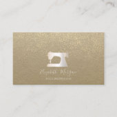 Rustoig Kraft Confetti Gouden Naaimachine Visitekaartje (Voorkant)