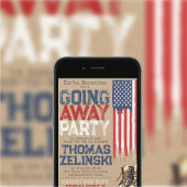 Rustoise Amerikaanse militaire vlag Afscheidsparty Kaart