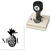 Rustoise Ananas Initieel Logo Zakelijk Huwelijk Rubberstempel (Gestempeld)
