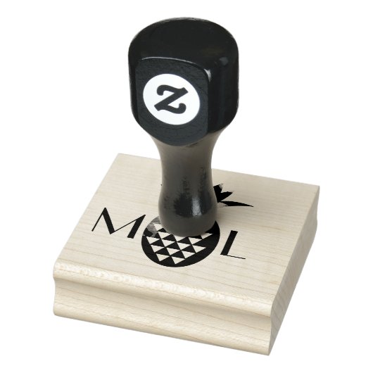 Rustoise Ananas Initieel Logo Zakelijk Huwelijk Rubberstempel (Stempel)
