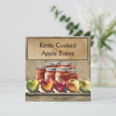 Rustoise Appelboter Ketel Gekookte Kerstkaart Kaart (Staand voorkant)