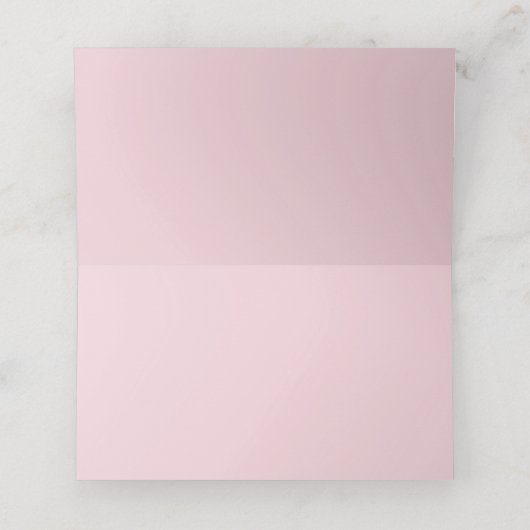 Rustoise bloemige trouwplaatskaart, Tafelnummer 01 Plaatskaartje (Binnenkant ongevouwen)