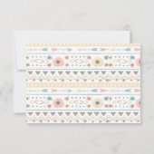 Rustoise Boho Baby Shower Dankjewel Briefje Bedankkaart (Achterkant)