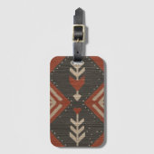Rustoise Boho Bagage Label Terracotta Print (Voorkant (verticaal))