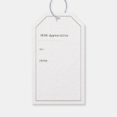 Rustoise Eikel Bloem Wit Herfst Cadeau- en Favorie Cadeaulabel (Achterkant)