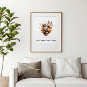 Rustoise Eikel Bloem Wit Herfst Poster