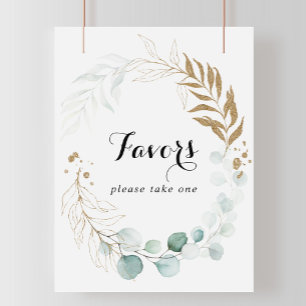 Rustoise Eucalyptus Gouden Bloemstuk Favorieten Bo Poster