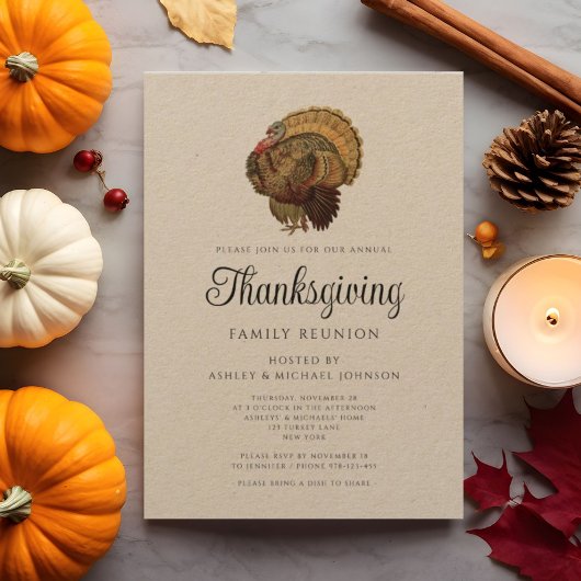 Rustoise gezinshereniging Thanksgiving Kaart