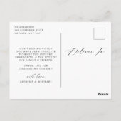 Rustoise herfst Marsala bloemige trouw-hartelijkda Briefkaart (Achterkant)