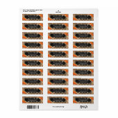 Rustoise Herfst Pompoen Bruiloft Etiket (Full Sheet)