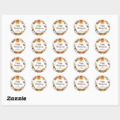 Rustoise herfst zonnebloem bloemstuk Thanksgiving Ronde Sticker (Vel)