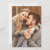 Rustoise houten slingerlichten foto bruiloft save the date (Achterkant)