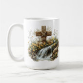 Rustoise Kruis Waterval Pasen Design Koffiemok (Links)