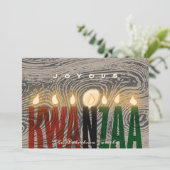 Rustoise Kwanzaa Kaarsen Kaart (Staand voorkant)