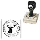 Rustoise retouradresstempel | Hertenbok Rubberstempel (Gestempeld)