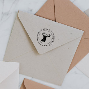 Rustoise retouradresstempel Hertenbok Rubberstempel