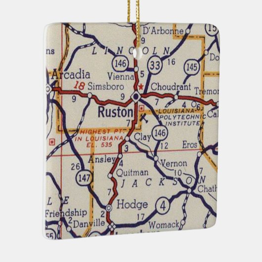 Ruston LA Keramisch Ornament (Rechts)